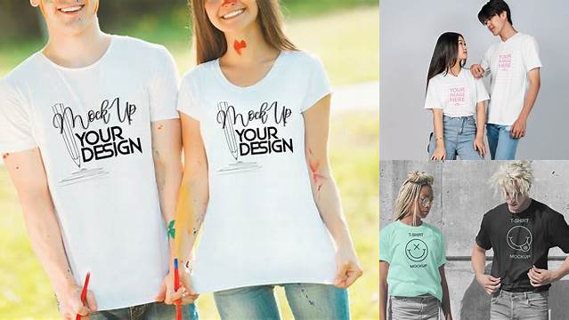 4820+ Mockup T Shirt Couple Free Mockup PSD Free Download