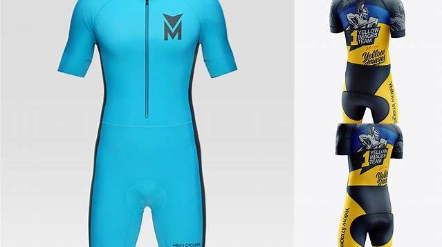 4825+ Men’s Cycling Skinsuit PSD Mockup Back Half Side View Digital Resource Free Download