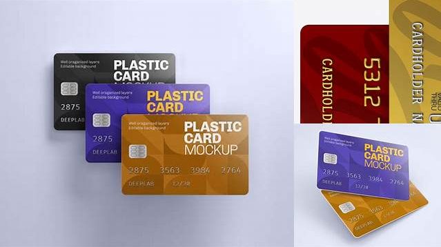 4826+ Matte Plastic and Metallic Credit Cards PSD Mockup Front View Download Now Free PSD Template