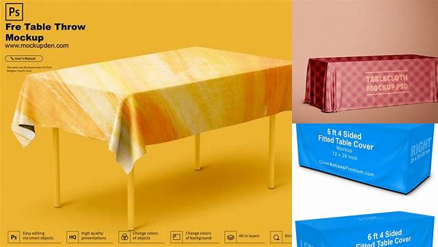 4826+ Table Cover Mockup Psd Free Free PSD