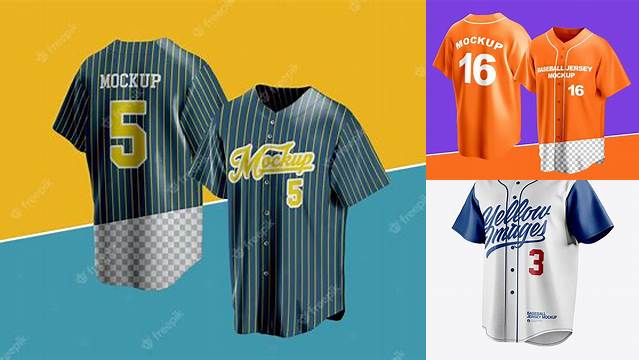 4829+ Men's Baseball Jersey PSD Mockup Back View High-Resolution PSD Download