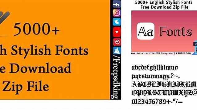 483+ English Font Free Download Zip File Download Free