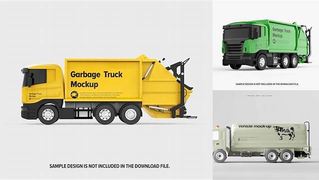 4830+ Garbage Truck Mockup Digital Download