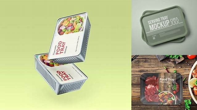 4831+ Food Tray PSD Mockup Top View Photoshop Freebie