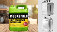 4832+ Metallic Jerry Can PSD Mockup Elegant Free Template