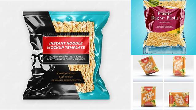 4834+ Instant Noodle Packaging Mockup Free Digital Download