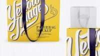 4834+ Paper Euro Tote Bag With Ribbon Handles PSD Mockup Front View Download Free