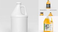 4835+ 1 Gal Plastic Jug PSD Mockup Free Photoshop Mockup Design