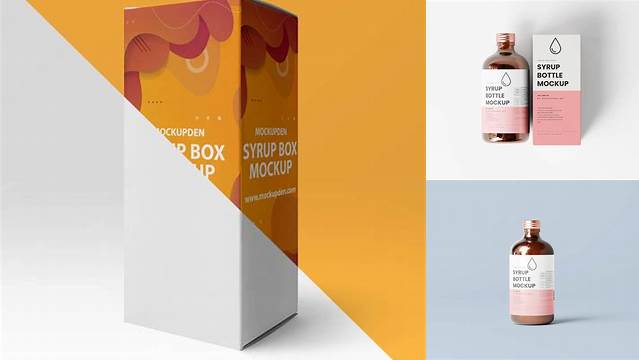 4835+ Syrup Box Mockup Free Download Fully Editable PSD Template