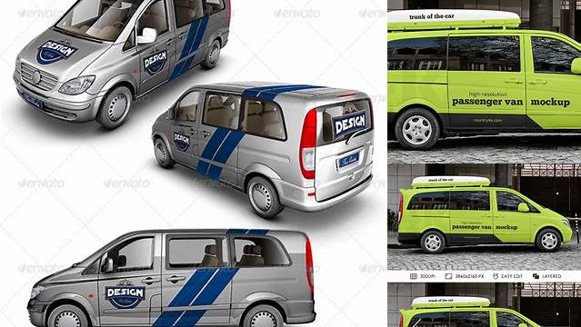 4845+ Passenger Van Mockup Free Best for Showcase