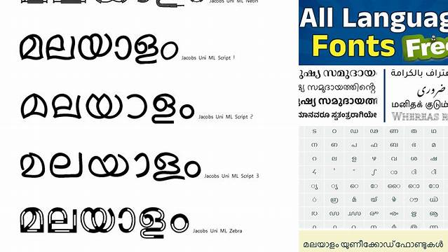 4855+ Malayalam Fonts Pack Digital Download