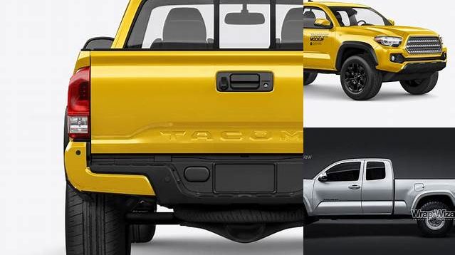 486+ Toyota Tacoma TRD Off-Road 2016 PSD Mockup Half Side View Digital Resource Free Download