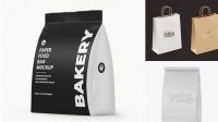 4861+ Matte Paper Bag with Label PSD Mockup Half Side View High-End Creative PSD Template