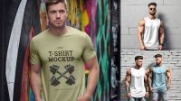 4866+ Muscle Shirt Mockup Free Smart Layer PSD