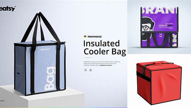 4867+ Cooler Bag Mockup Free Easy Editable