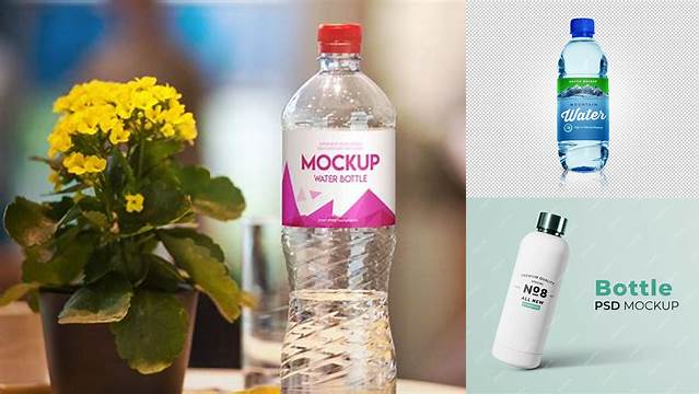 4873+ Glossy Water Bottle PSD Mockup Free Graphic Mockup PSD