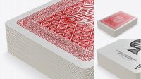 4874+ Deck of 52 Playing Cards PSD Mockup Halfside View High-Angle Shot Layered Photoshop Template