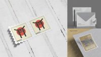 4879+ Post Stamp Mockup Exclusive Free Photoshop Mockup