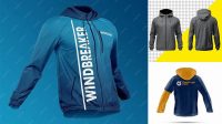 4880+ Soccer Windbreaker PSD Mockup Back View Modern Free PSD Template