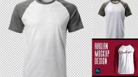 4883+ Mockup Kaos Raglan Mockup PSD