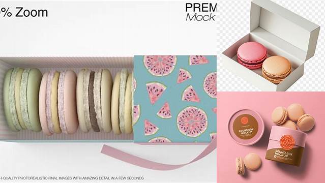 4886+ Macaron Packaging Mockup Digital Download