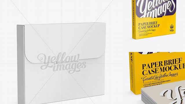 4888+ Paper Brief Case PSD Mockup Halfside View Creative Photoshop Resources