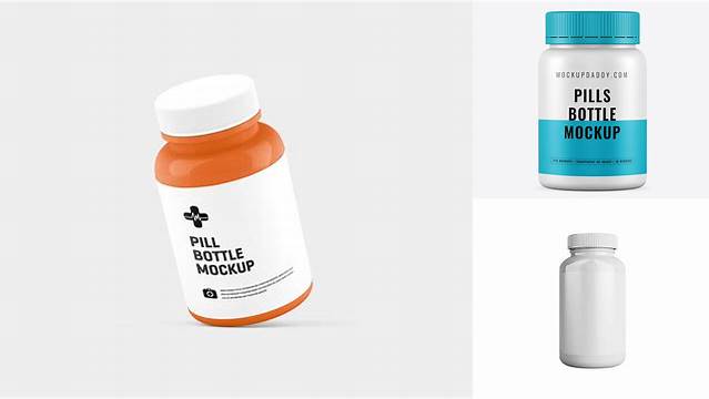 489+ 75 ml Plastic Pills Bottle PSD Mockup Layered PSD for Easy Editing