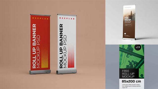 489+ Roll-Up Poster PSD Mockup Free Graphic Design Resource