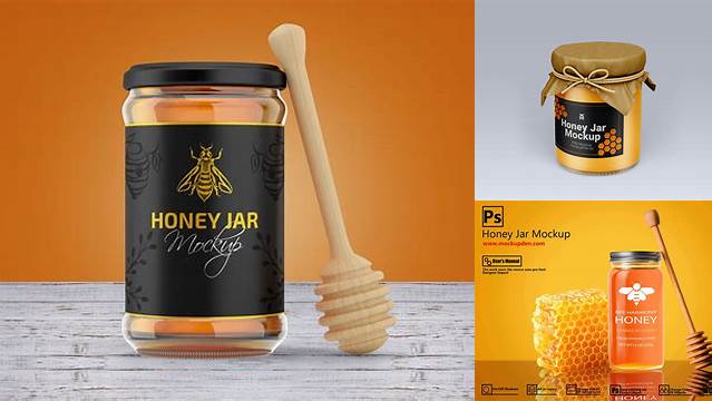 4892+ Honey Jar Mockup Free Layered PSD File