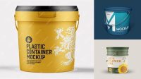 4894+ Glossy Plastic Bucket PSD Mockup Front View Download Professional PSD