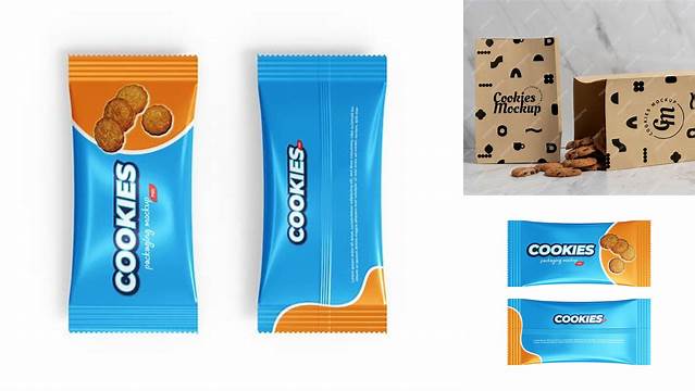 4900+ Square Cookies Wrapper PSD Mockup Unique and Editable PSD