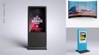 4901+ LCD Interactive Wall Stand PSD Mockup High-End PSD Download