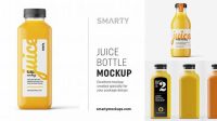 4902+ Plastic Bottle with Orange Juice PSD Mockup Download Free Premium Design PSD