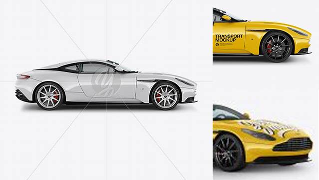 4903+ Aston Martin DB11 PSD Mockup Side View Digital Download PSD for Free