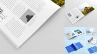 4903+ Square Magazine PSD Mockup Half Side View For Free Download