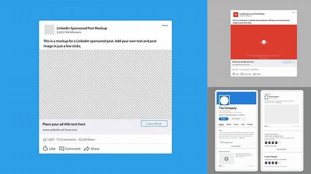 4908+ Linkedin Post Mockup Generator Free PSD