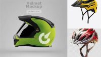 4909+ Cycling Helmet PSD Mockup Half Side View Unique High-Resolution Design Freebie