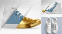 491+ High-Top Canvas Sneaker PSD Mockup Front View Free Stylish PSD for Graphic Designers