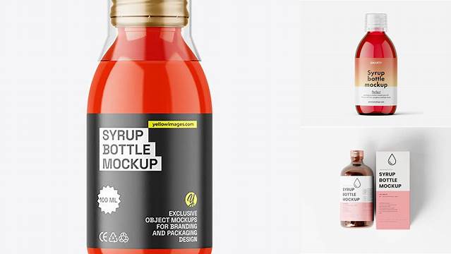 4915+ Syrup Bottle PSD Mockup High-End Professional PSD Resources