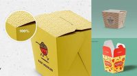 4918+ Noodle Box Mockup High-Quality PSD Files