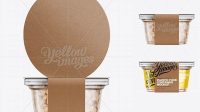 4919+ 200g Plastic Cup in Kraft Wrap with Peanuts PSD Mockup Stylish Free PSD