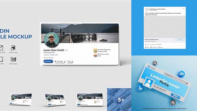 492+ Linkedin Mock Up Easy-to-Use PSD Template