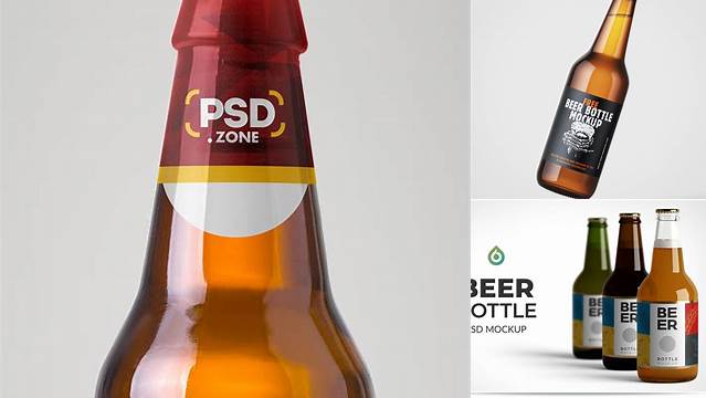 4920+ 330ml Beer Bottle PSD Mockup Smart Layer PSD