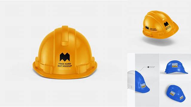 4920+ Matte Hard Hat PSD Mockup Front View Easy Editable