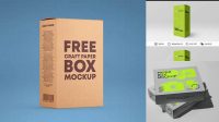 4921+ Matte Paper Box PSD Mockup Front View Creative Design Mockup