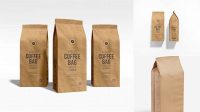 4924+ Kraft Paper Coffee Bag With Tin-Tie PSD Mockup Unique High-Resolution PSD