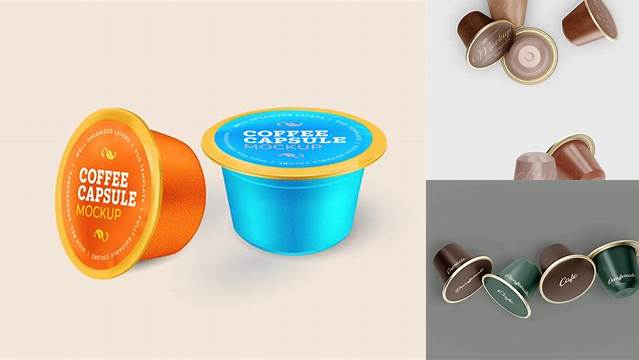 4925+ Coffee Capsules PSD Mockup Elegant and Stylish Free PSD