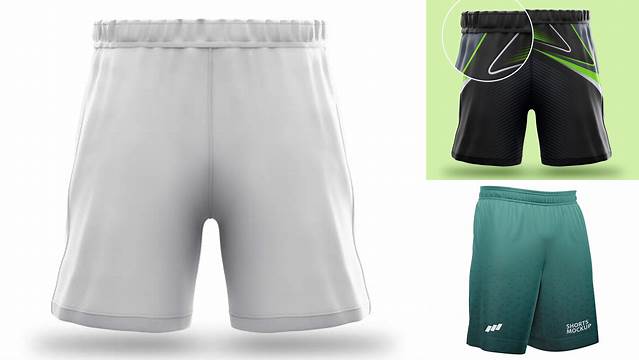 493+ Men’s Soccer Shorts PSD Mockup Back Half Side View High-End Photoshop Mockup