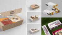 4930+ Sushi Box Mockup Customizable Design Files