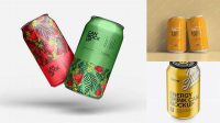 4932+ 330ml Aluminium Cans PSD Mockup Smart Layer PSD